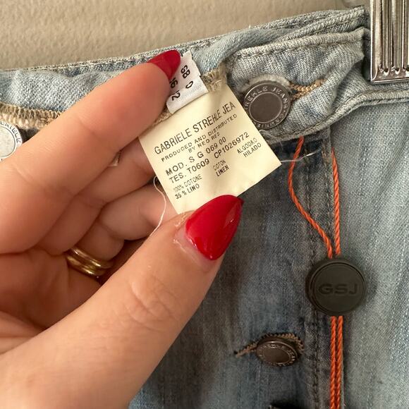 Gabriele Strehle Jeans Denim Wrap Skirt Size 12 NEW WITH TAGS - Picture 6 of 9